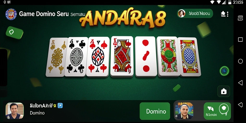 Antarmuka menarik game Domino ANDARA88 yang mudah digunakan.