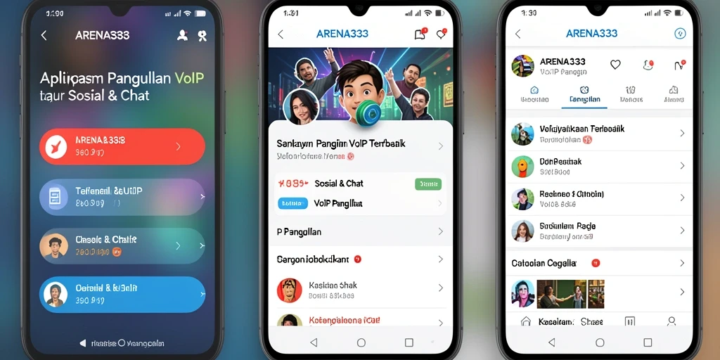 Antarmuka utama ARENA333 dengan fitur panggilan VoIP.