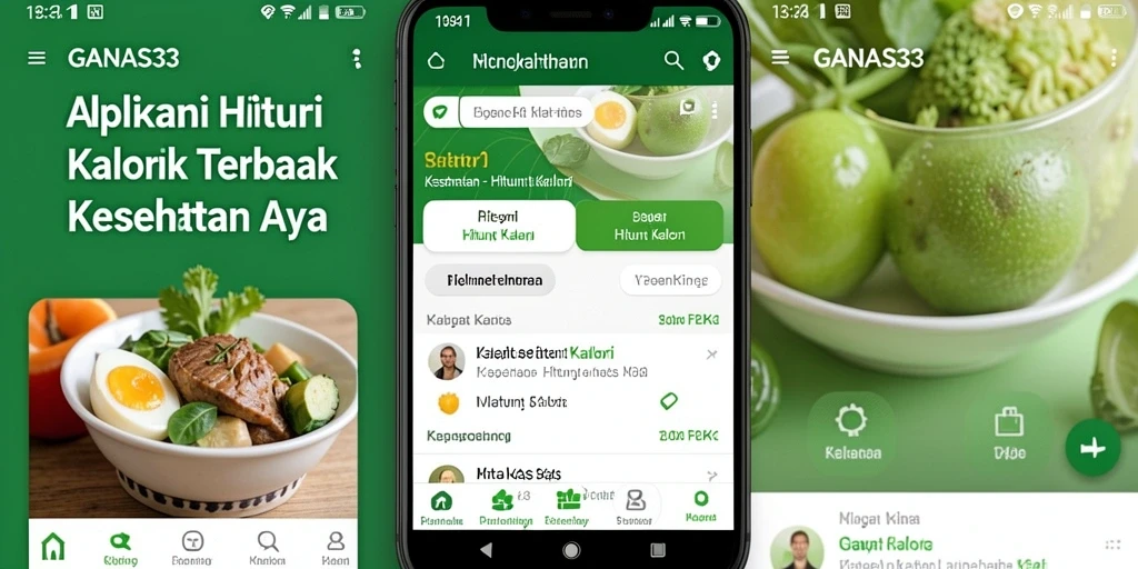 Tampilan antarmuka pengguna GANAS33 yang sederhana dan efektif untuk menghitung kalori.