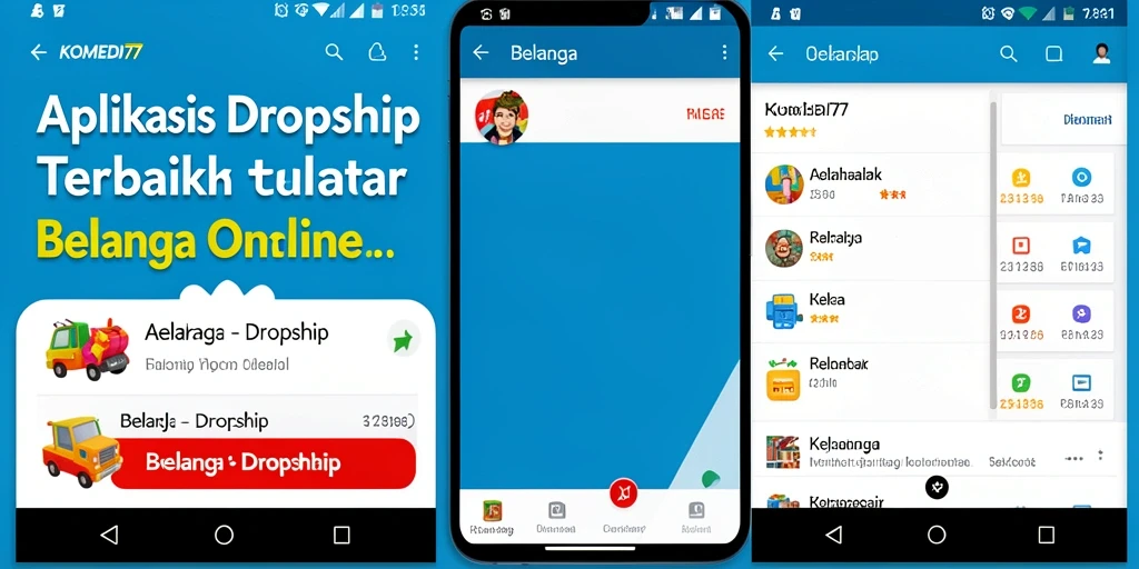 Antarmuka aplikasinya yang intuitif dan menarik untuk belanja Dropship.