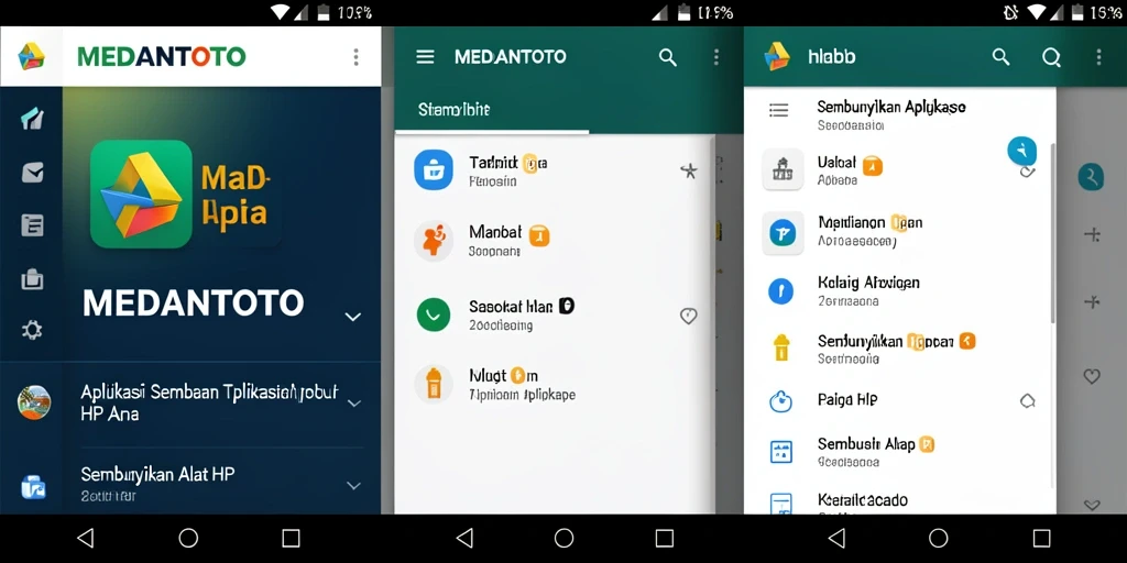 Screenshot antarmuka aplikasi Sembunyikan Aplikasi MEDANTOTO.
