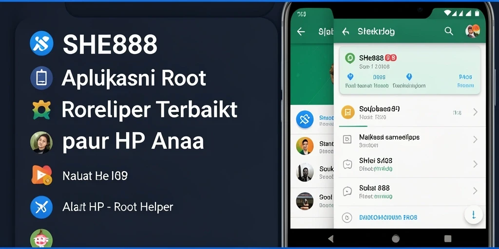 Antarmuka pengguna SHE888 menampilkan proses rooting yang mudah dan aman.