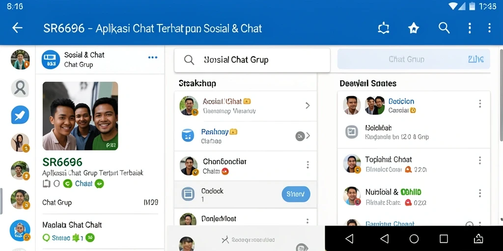 Antarmuka SR6666 yang intuitif untuk Chat Grup.